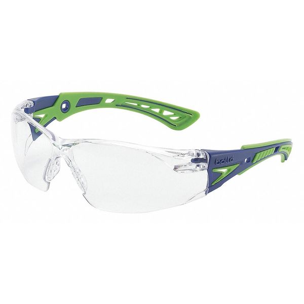 Safety Glasses, Wraparound Clear Polycarbonate Lens, Anti-Fog, Scratch-Resistant
