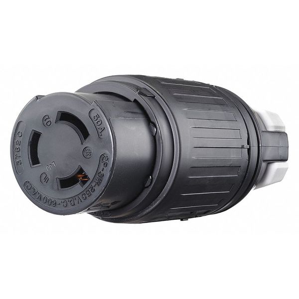 Locking Connector Black Nylon 2 Poles