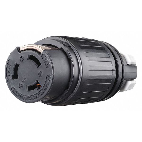 Locking Connector Black Nylon 3 Poles