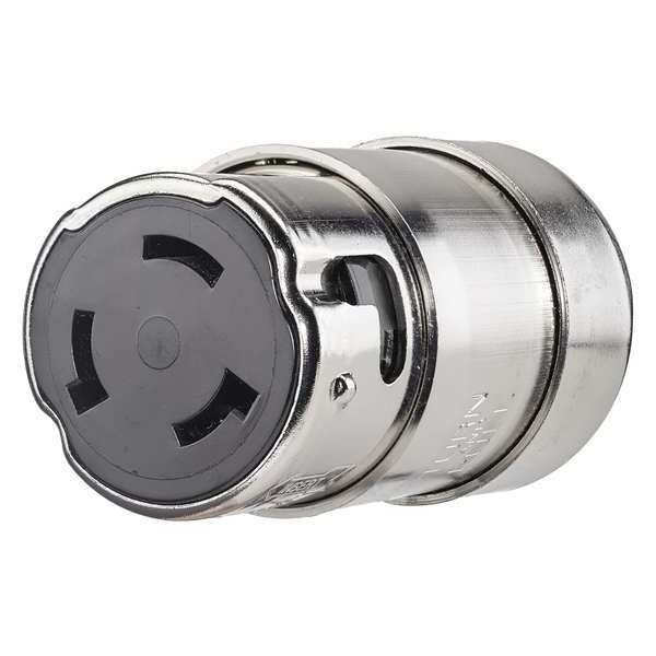 Locking Connector Silver 125/250VAC 50A