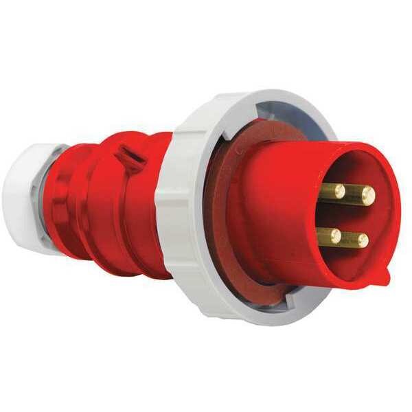Pin and Sleeve Plug, 3 Poles, 240VAC