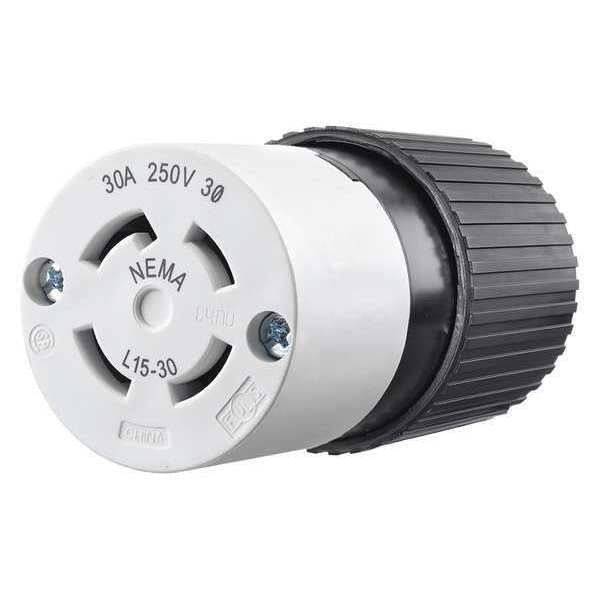Locking Connector Black/White 250VAC 30A L15-30R