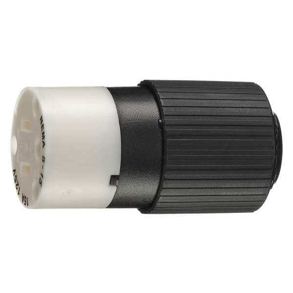 Blade Connector, Black/Wht, 15A, Industrial