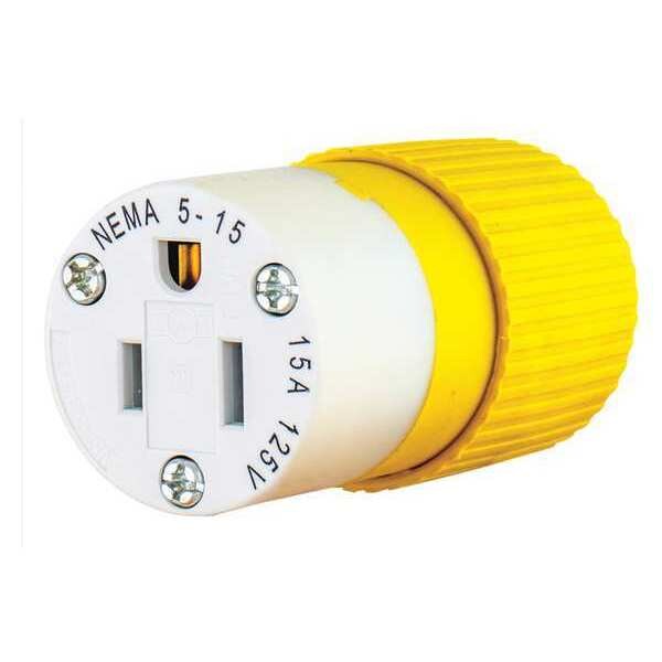 Blade Connector, Yellow/White, 15A, Marine