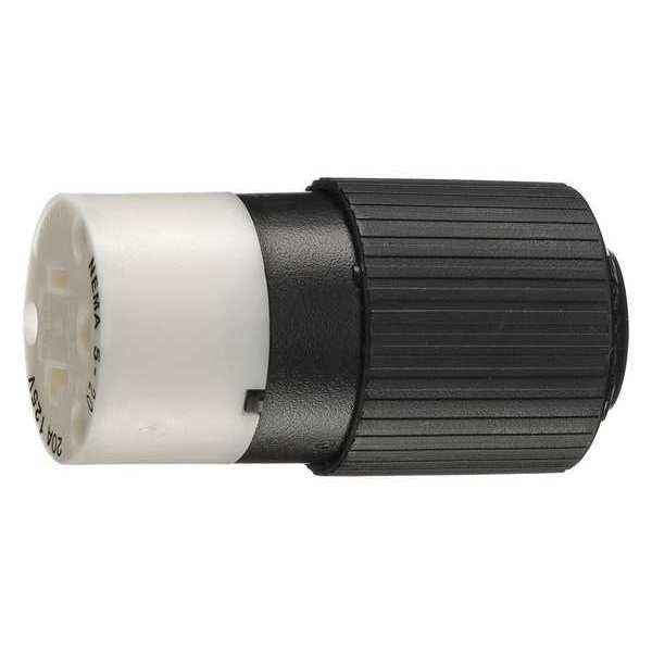 Blade Connector, Black/White, 20A