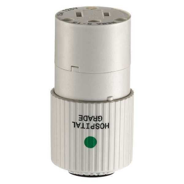 Blade Connector, White, 15A, Hospital