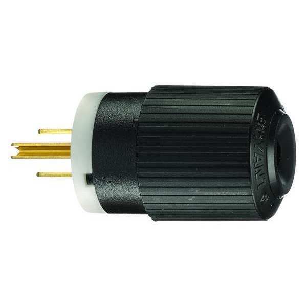 3 Wire Industrial Straight Blade Plug 125VAC 15A, Amps: 15