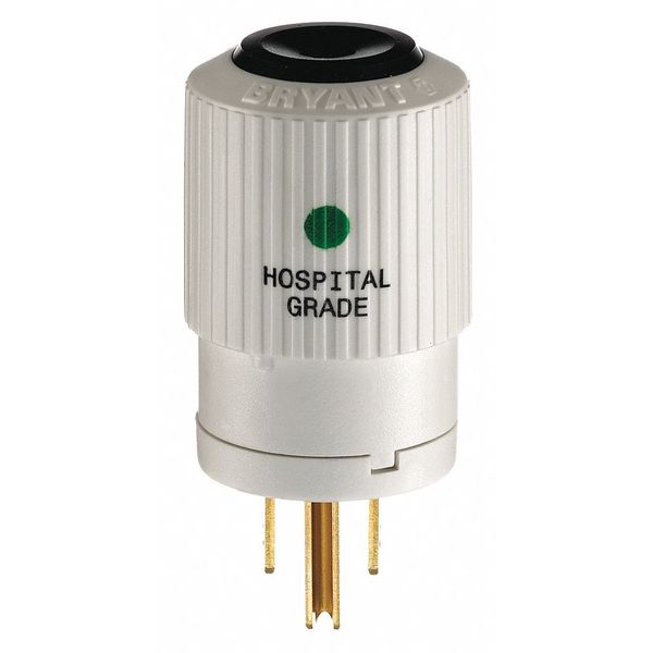 3 Wire Straight Blade Plug Hospital Grade 125VAC 15A