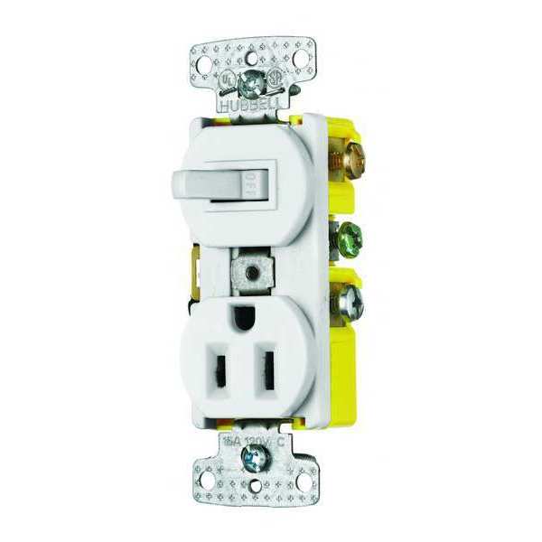 Combination Device, White, 120VAC/125VDC