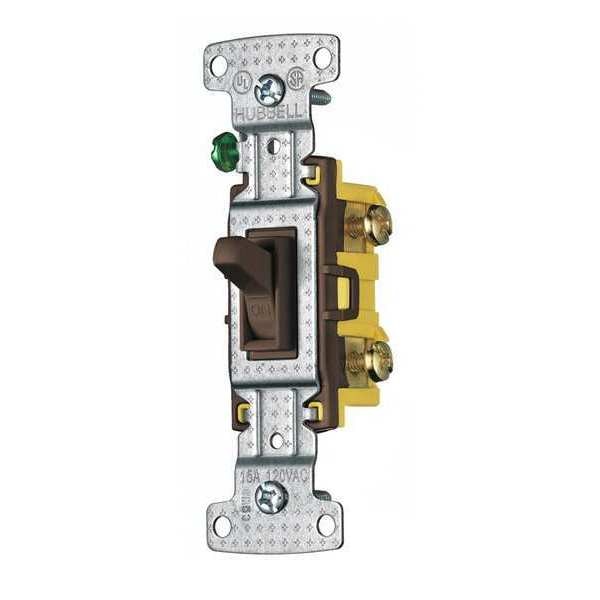 Wall Switch, Brown, 1-Pole Switch, 1/2 HP