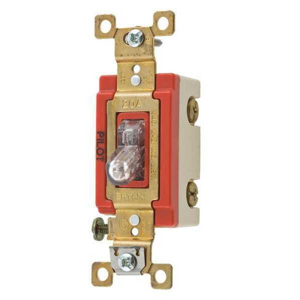 Pilot Light Wall Switch, Clear, 20A