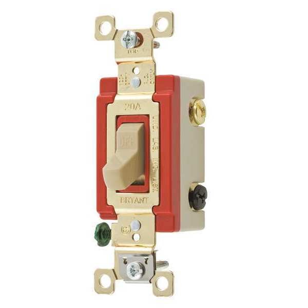 Wall Switch, Ivory, 3-Way Switch, 1 to 2 HP