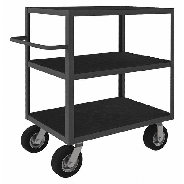 Steel Instrument Cart with Flush Metal Shelves, Flat, 3 Shelves, 1,200 lb