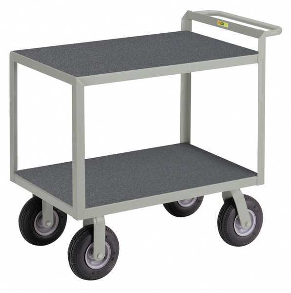 Steel Instrument Cart with Flush Metal Shelves, Flat, 2 Shelves, 1,200 lb