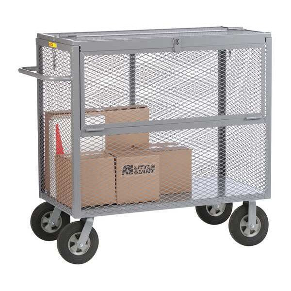 Drop-Gate Security Box Truck 1,500 lb Capacity, 30 in W x 66 in L x 50 1/2 in H, 1 Shelves