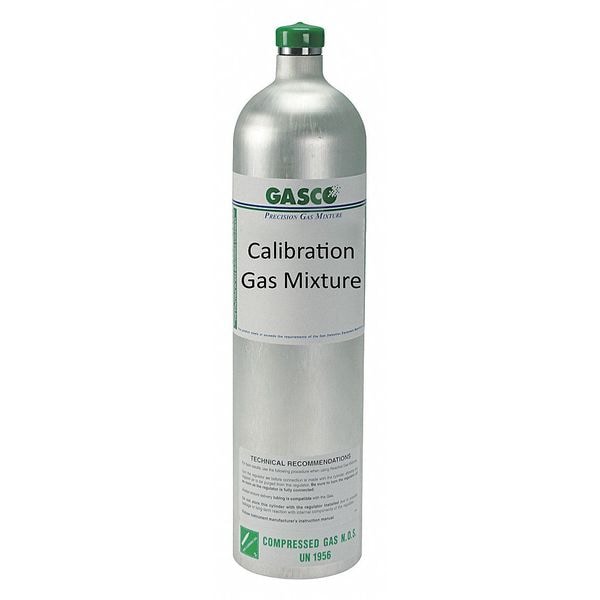Calibration gas, Air, Methane, 58 L, C-10 Connection, +/-5% Accuracy, 500 psi Max. Pressure
