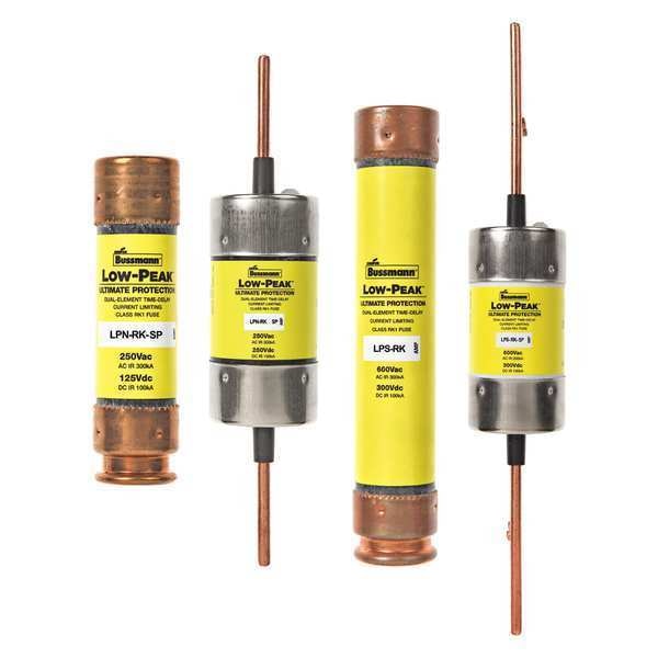 Fuse, Time Delay, 1-1/8A, LPN-RK-SP Series, 250V AC, 125V DC, 2