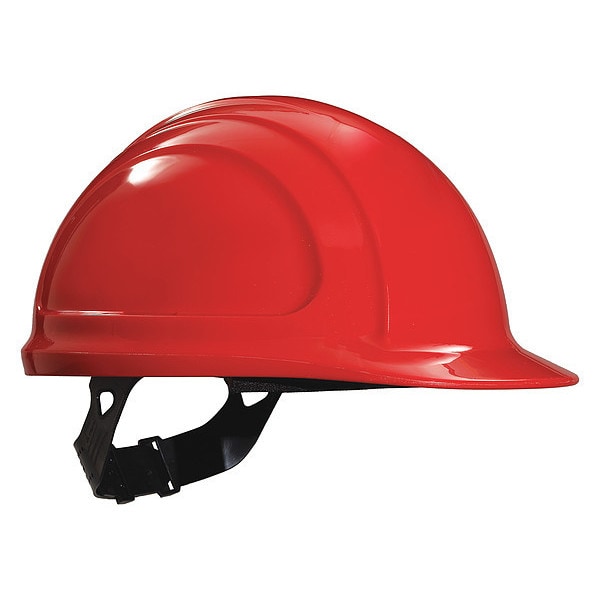 Front Brim Hard Hat, Type 1, Class E, Pinlock (4-Point), Red