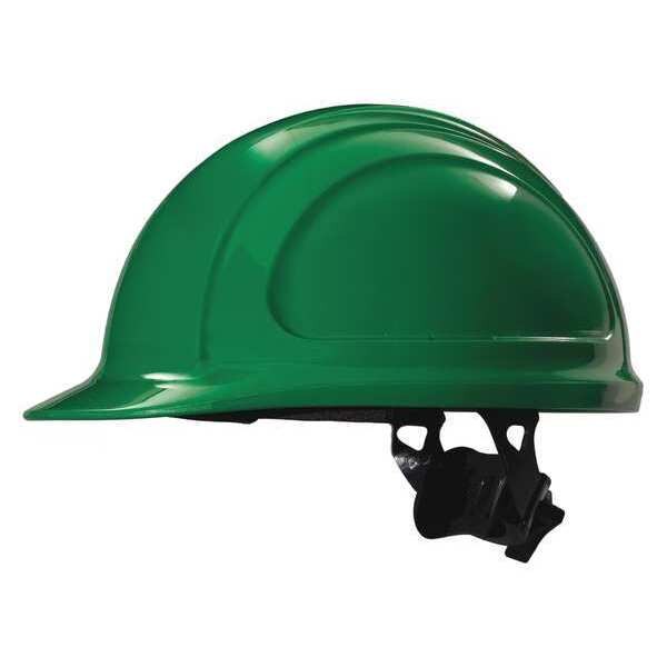 Front Brim Hard Hat, Type 1, Class E, Ratchet (4-Point), Green