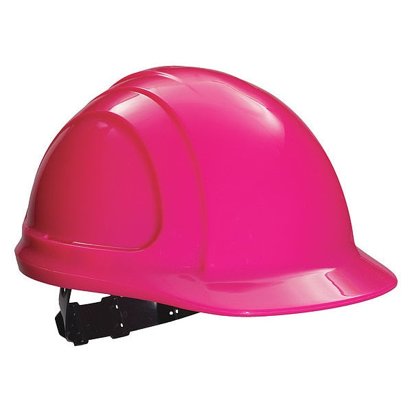 Front Brim Hard Hat, Type 1, Class E, Ratchet (4-Point), Hot Pink