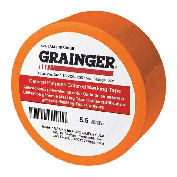 Masking Tape, Paper, Orange, 1/4