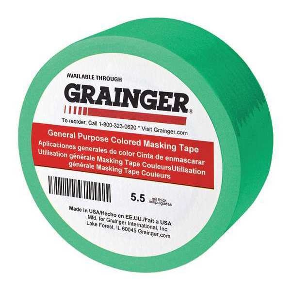Masking Tape, Paper, Green, 1/2