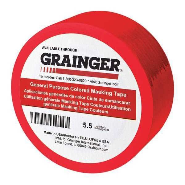 Masking Tape, Paper, Red, 1/4
