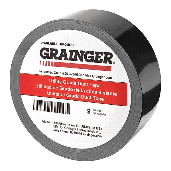 Duct Tape, Black, Rubber, 24mm W, PK24