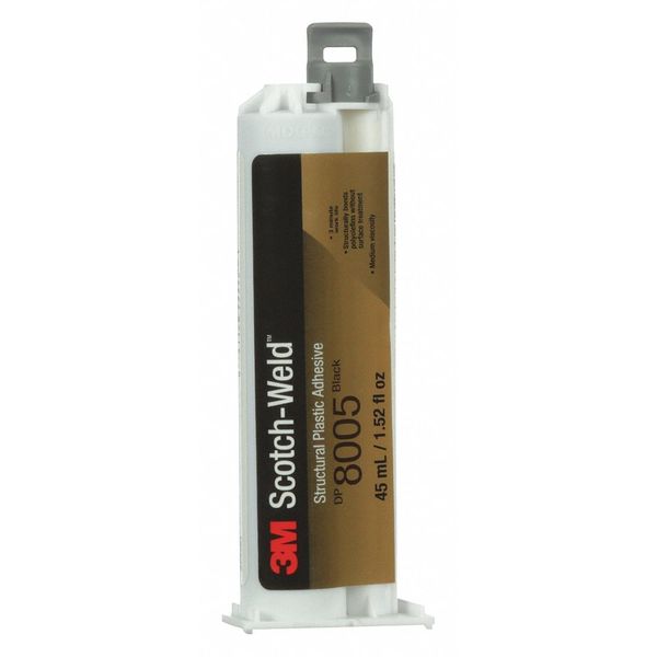 Epoxy Adhesive, DP8005 Series, Black, 10:01 Mix Ratio, 3 hr Functional Cure, Dual-Cartridge