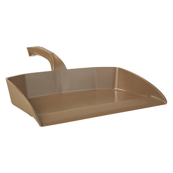 Hand Held Dust Pan, Plastic, Brown, 13
