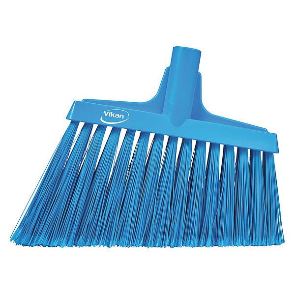 9 in Sweep Face Broom Head, Soft, Synthetic, Blue