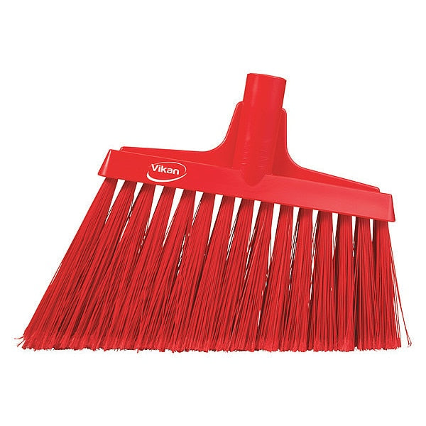 9 in Sweep Face Broom Head, Soft, Synthetic, Red