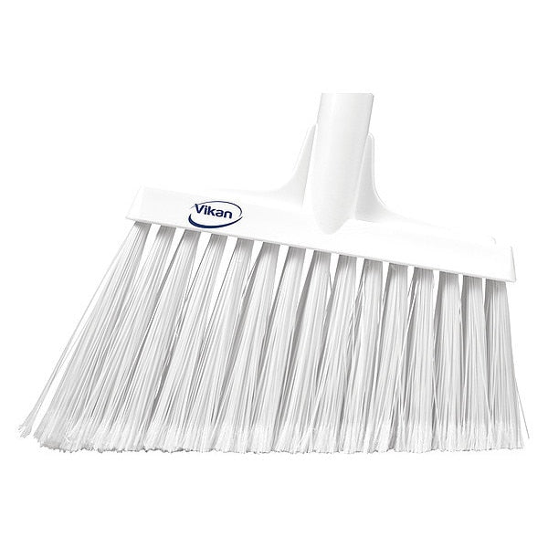 9 in Sweep Face Broom Head, Synthetic, White, No Handle L Handle