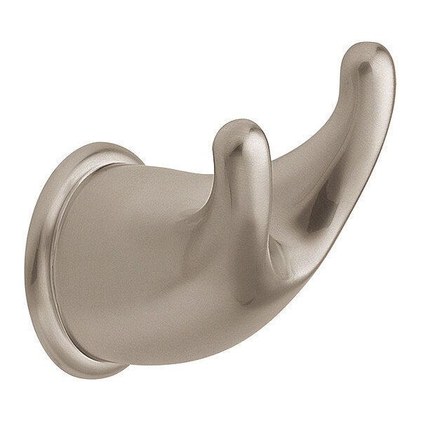 Towel Hook, Zinc, Satin, 2 1/4 in W