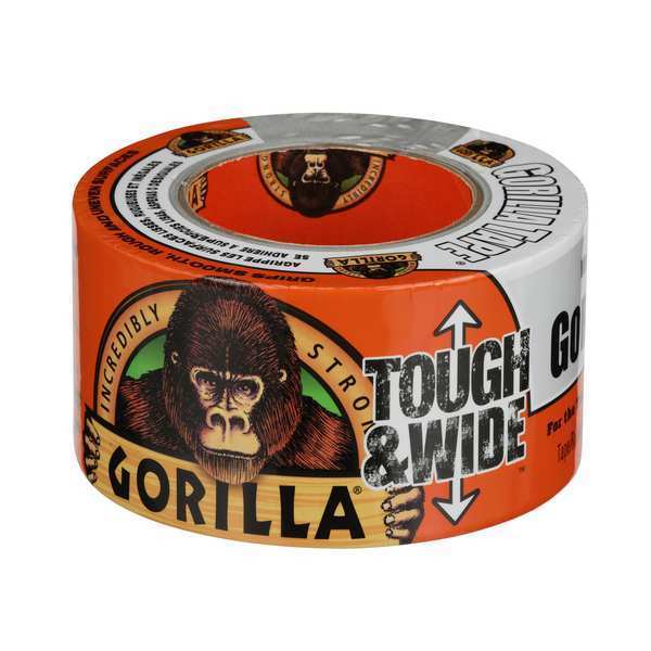 Duct Tape, White, 2 7/8 in x 25 yd, 0.7 mil