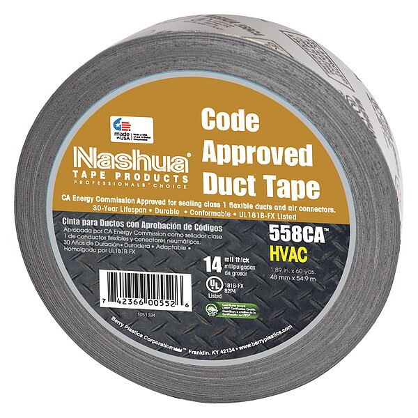 Duct Tape, 48mm W, 55m L, Premium, Silver