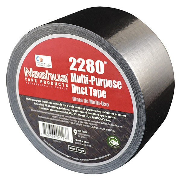 Duct Tape, 72mm W, 55m L, Industrial, Black
