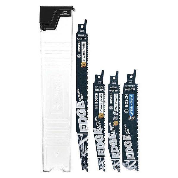 Recip Saw Blade Set, TPI 6/12, 8/10, 8/14