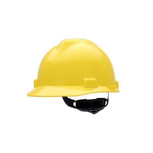 Front Brim Hard Hat, Type 2, Class E, Ratchet (4-Point), Yellow