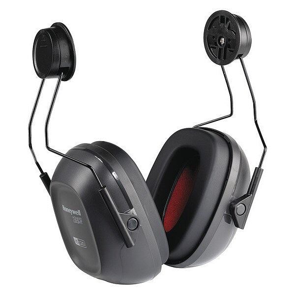 Hard Hat Mounted Ear Muffs, 24 dB, VeriShield, Black