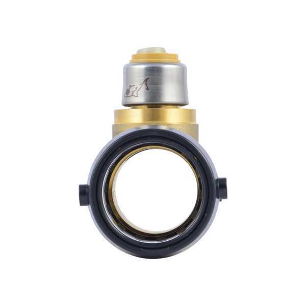 DZR Brass Reducing Tee, 1-1/4 in Tube Size