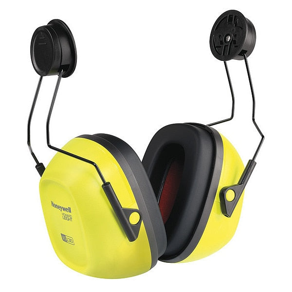 Hard Hat Mounted Ear Muffs, 27 dB, VeriShield, Black/Yellow