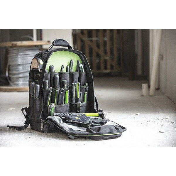 Tool Bag, Polyester, 30 Pockets, Black