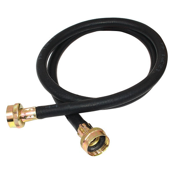 Washing Machine Fill Hose, Rubber, 3/8 in Hose Inside Dia, 5 ft Length, 200 psi