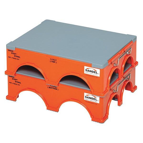 Step Stand Kit, Orange, Plastic, PK4