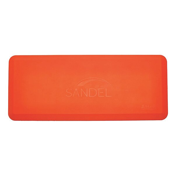 Antifatigue Mat, Orange, 4 ft. L x 1 ft. 6