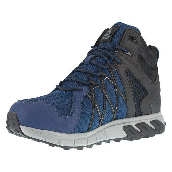 Size 16 Men's Athletic High-Top Alloy Work Shoe, Blue
