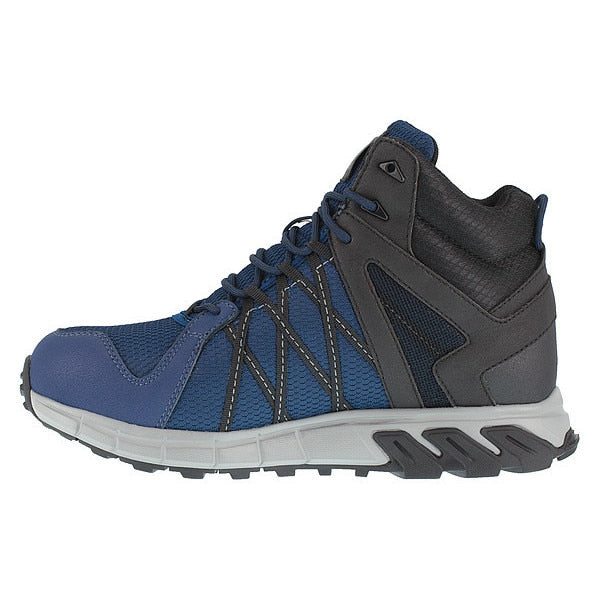 Size 16 Men's Athletic High-Top Alloy Work Shoe, Blue