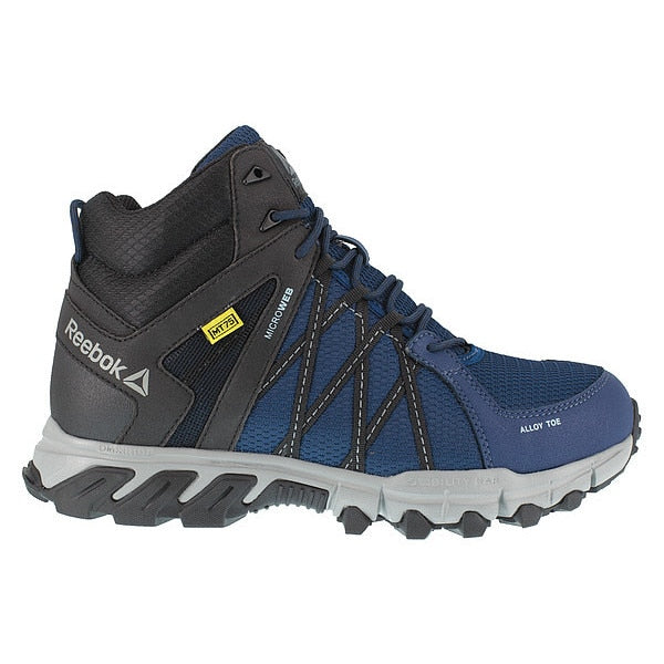 Size 16 Men's Athletic High-Top Alloy Work Shoe, Blue