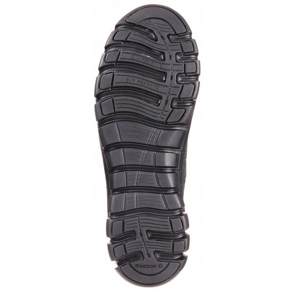Safety Shoe, 9, W, Black, Composite, PR